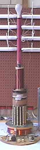 The tower of frustration. 

A display of resonate coils that I tested. 