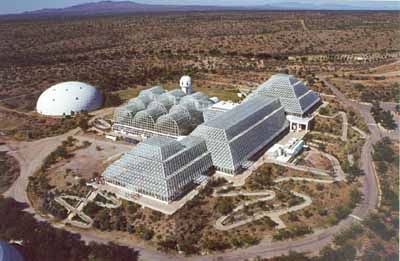 Biosphere 2 is one of the largest living laboratories in the world. It is an airtight greenhouse covering 3.15 acres and 7.2 million cubic feet of volume.
If we do not change our ways, this will be the only way we will be able to live on Earth.
Link to Biosphere Visitor Information