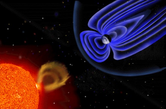 The Exploration of the Earth's Magnetosphere 
 
Illustration by Steele Hill 
 
Link to - The Exploration of the Earth's Magnetospherean 
 
an educational web site by 
 
David P. Stern and Mauricio Peredo. 