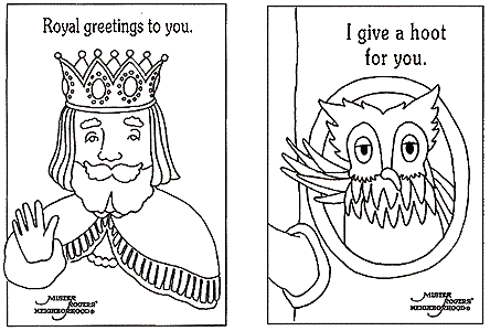 Mr. Rogers Coloring Card 