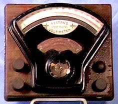 Weston's Direct-Reading Volt-Meter.

Patented - Nov. 6, 1888

Nikola Tesla, almost for certain, had one of these in his lab. 